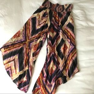 {Free People} High Waisted Wide Leg Pants